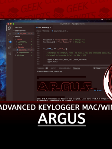 Argus Advanced Keylogger For macOS and Windows