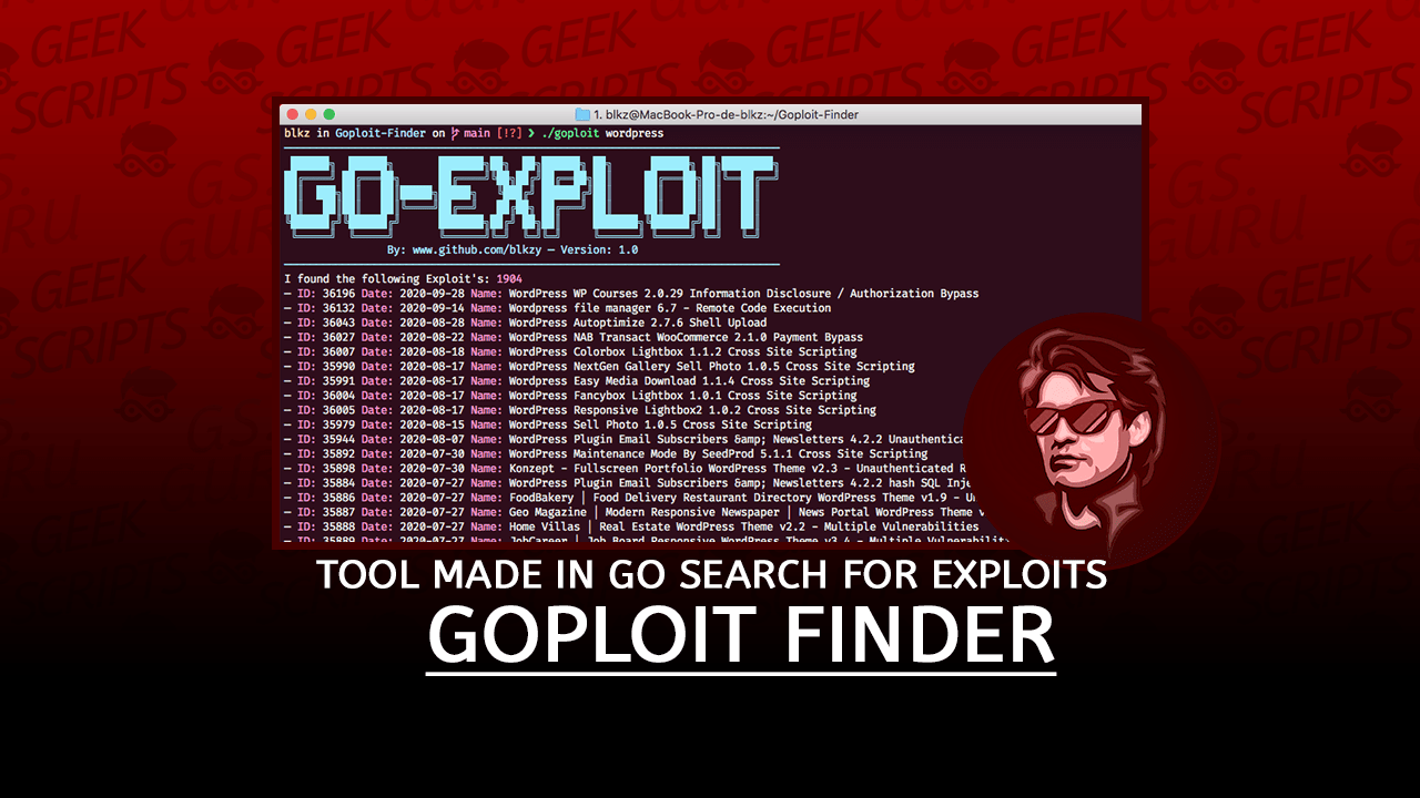 Goploit Finder Tool made in Go search for Exploits