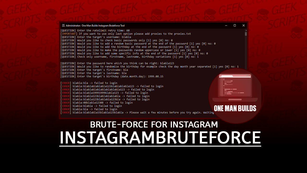 InstagramBruteforce Brute-Force for Instagram
