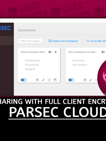 Parsec Dropbox-like file Sharing with full Client Encryption