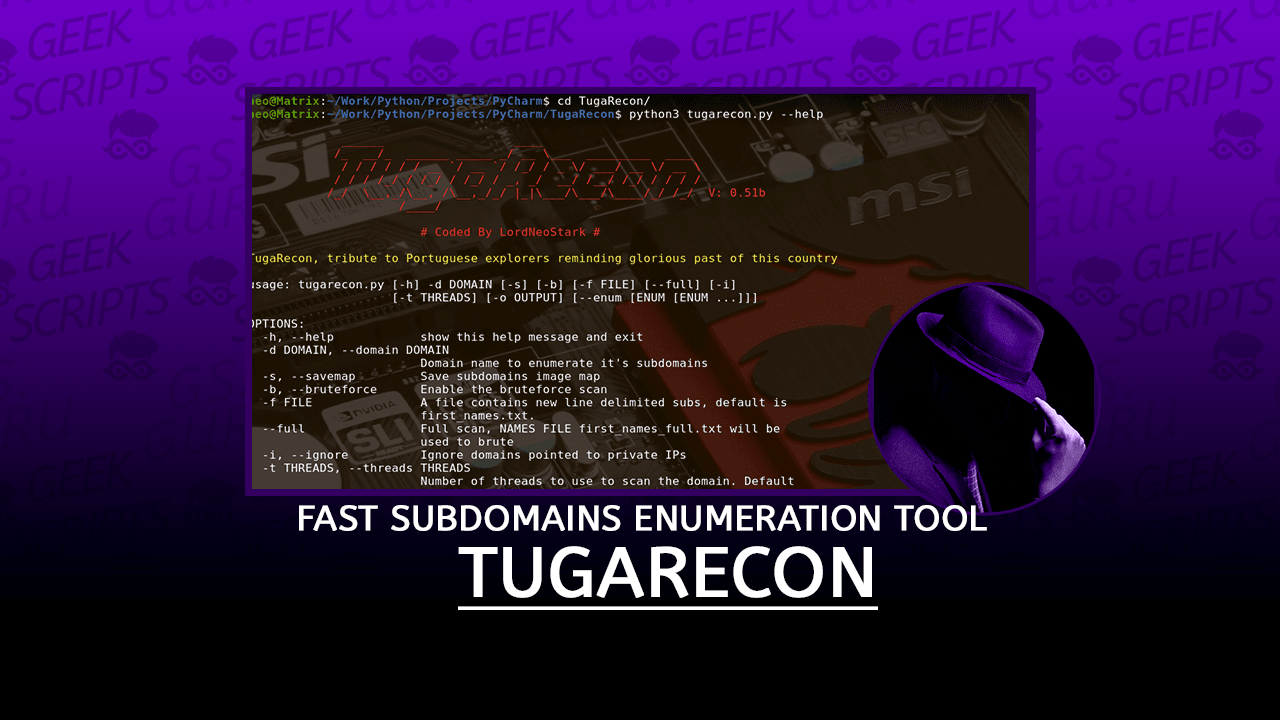 TugaRecon Fast Subdomains Enumeration Tool for Penetration Testers