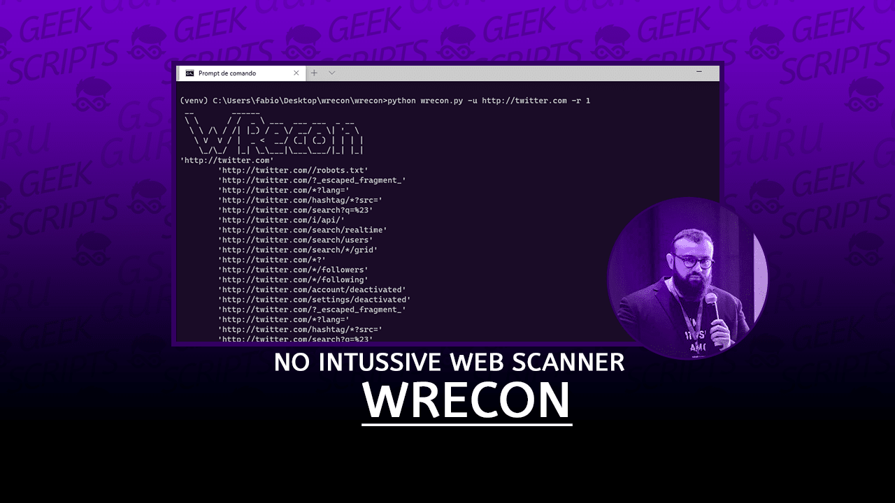 WRecon Open Source no Intussive Web Scanner