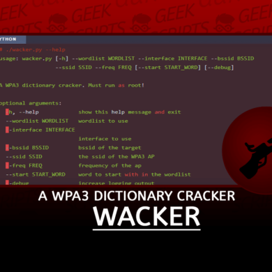 Wacker A WPA3 Dictionary Cracker