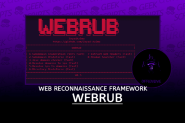 WebRub Web Reconnaissance Framework