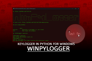 WinPyLogger A Keylogger in Python onl for Windows
