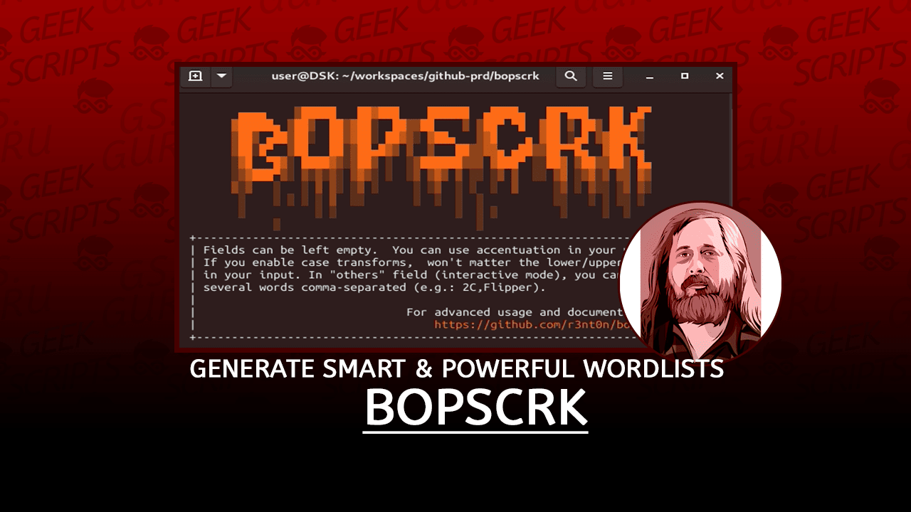 bopscrk Tool to Generate Smart and Powerful Wordlists