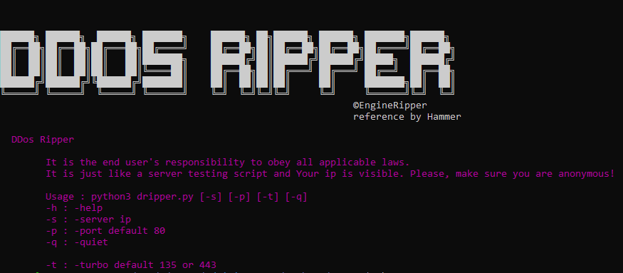 Demo DDoS-Ripper