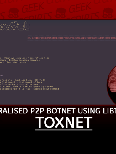 Toxnet Decentralised P2P botnet using libtoxcore