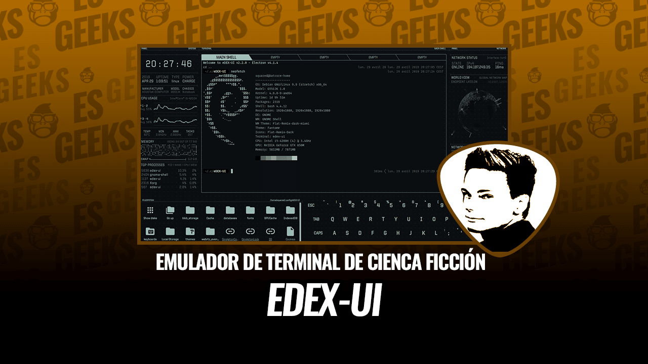 eDEX-UI Terminal Emulator With Touchscreen Support
