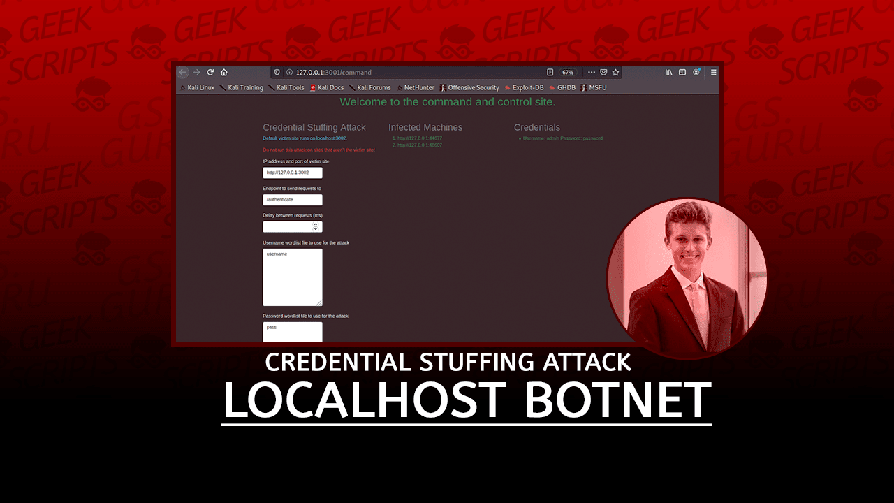 Localhost Botnet Credential Stuffing Attack