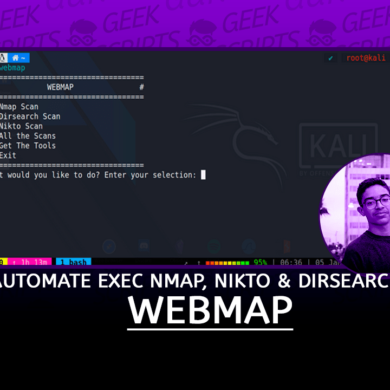 WebMap Automate Execution for Nmap, Nikto & Dirsearch