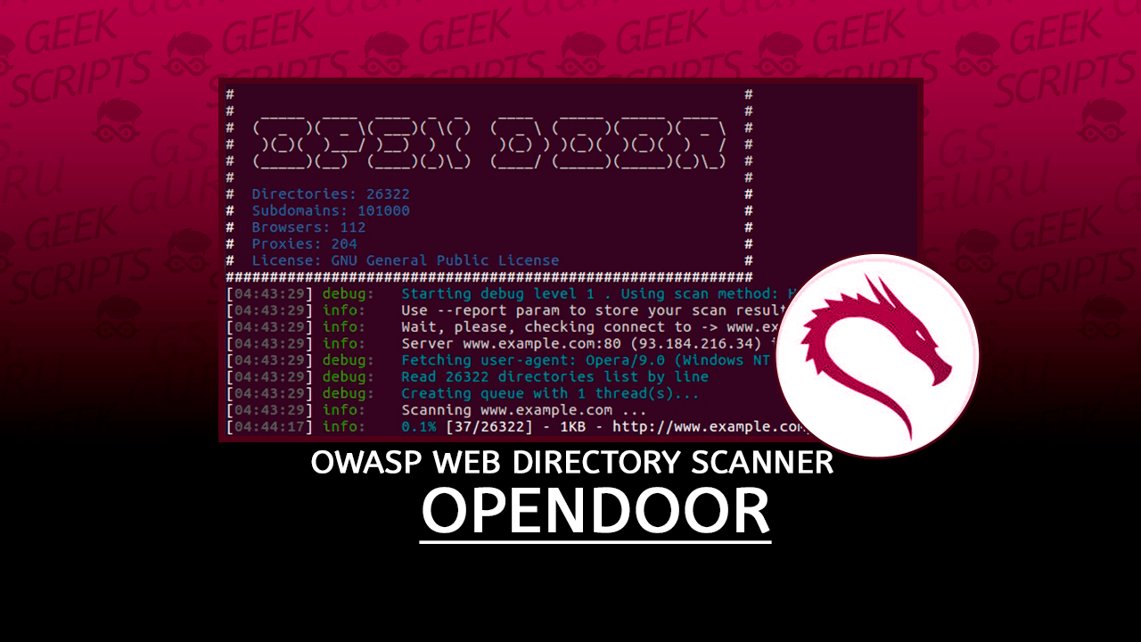 OpenDoor OWASP WEB Directory Scanner
