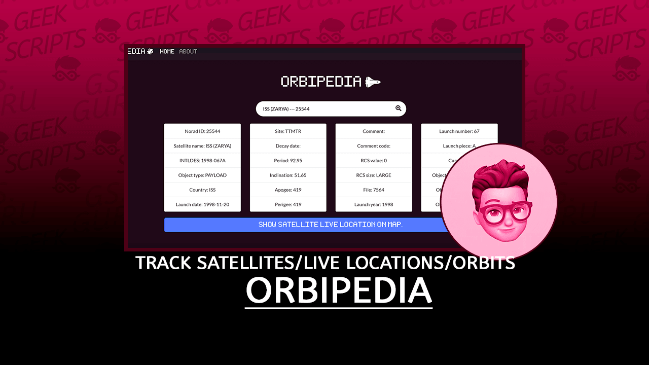 Orbipedia Track Satellites Live Locations and Orbits