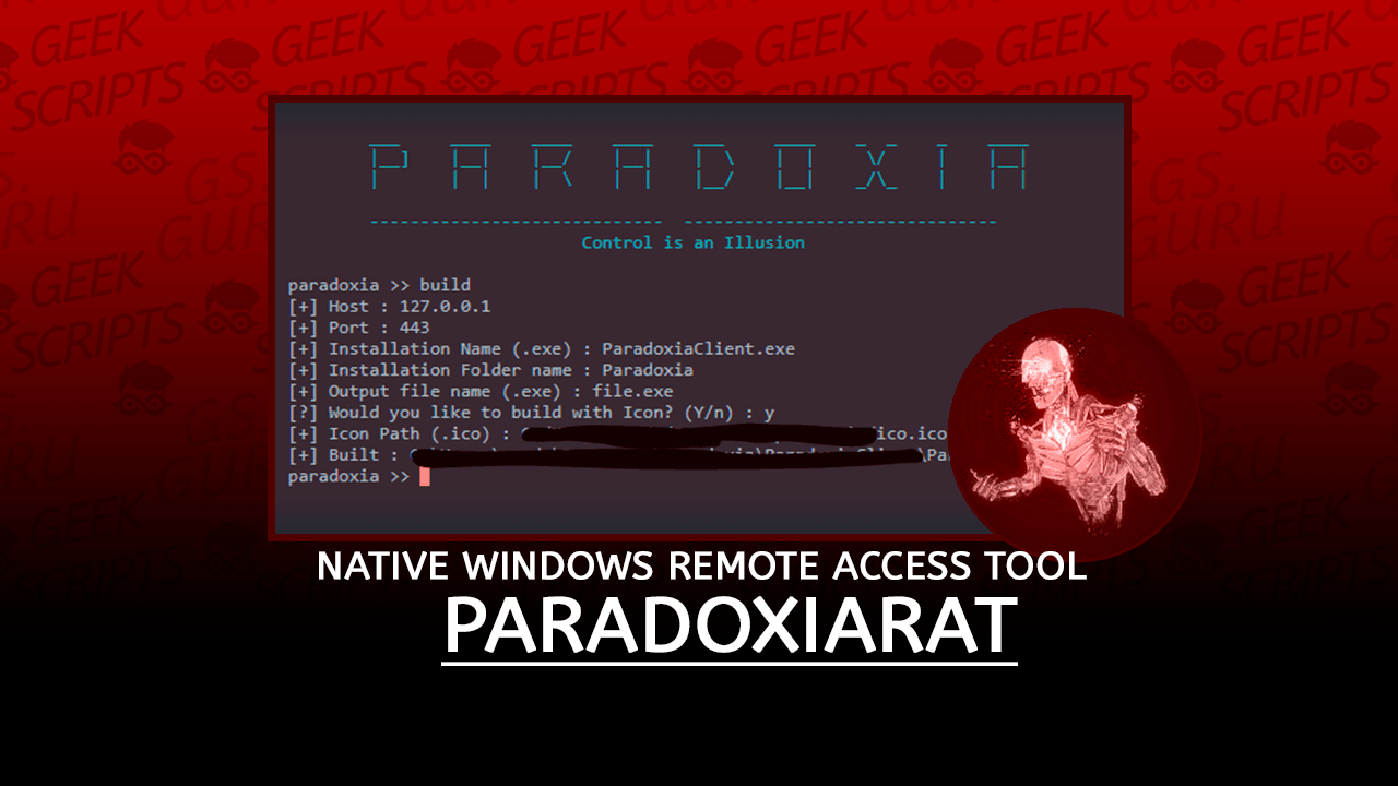 ParadoxiaRat Native Windows Remote access Tool