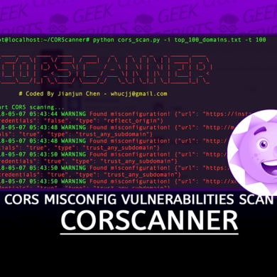 CORScanner Fast CORS Misconfiguration Vulnerabilities Scanner