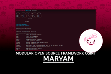 Maryam Modular Open Source Framework based on OSINT