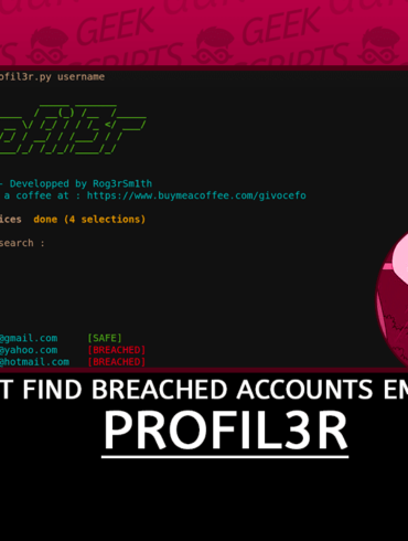Profil3r OSINT to Find Breached Accounts and Emails