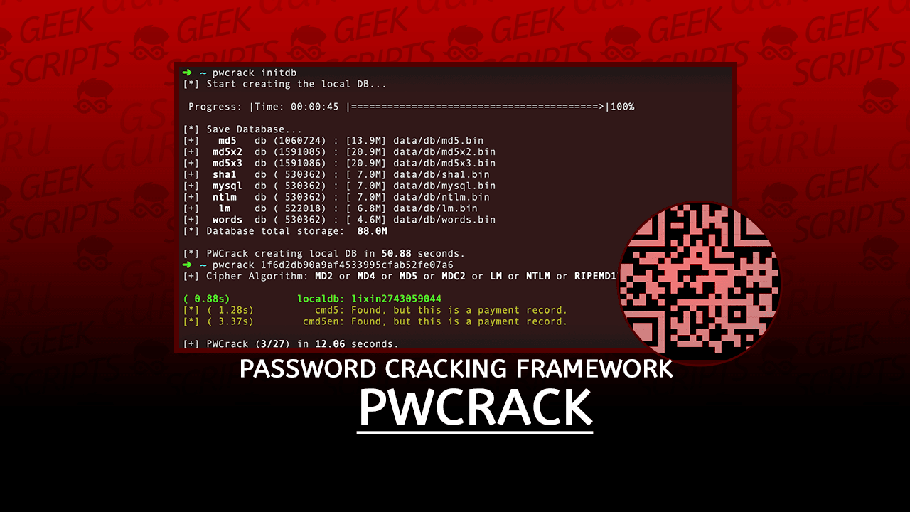 Pwcrack Password Cracking Framework