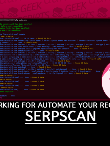 SerpScan Dorking for Automate your Reconnaissance