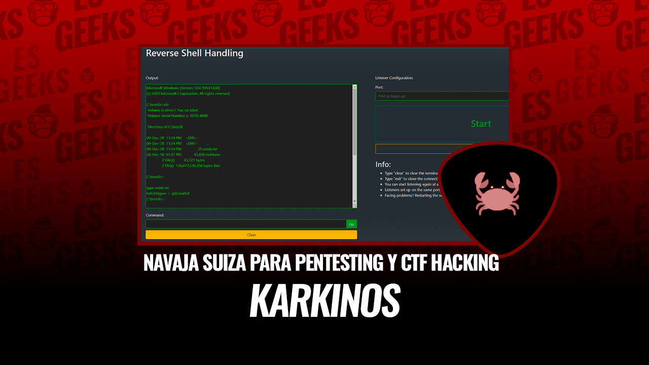 Karkinos Swiss Army Knife for PenTesting & Hacking CTF's