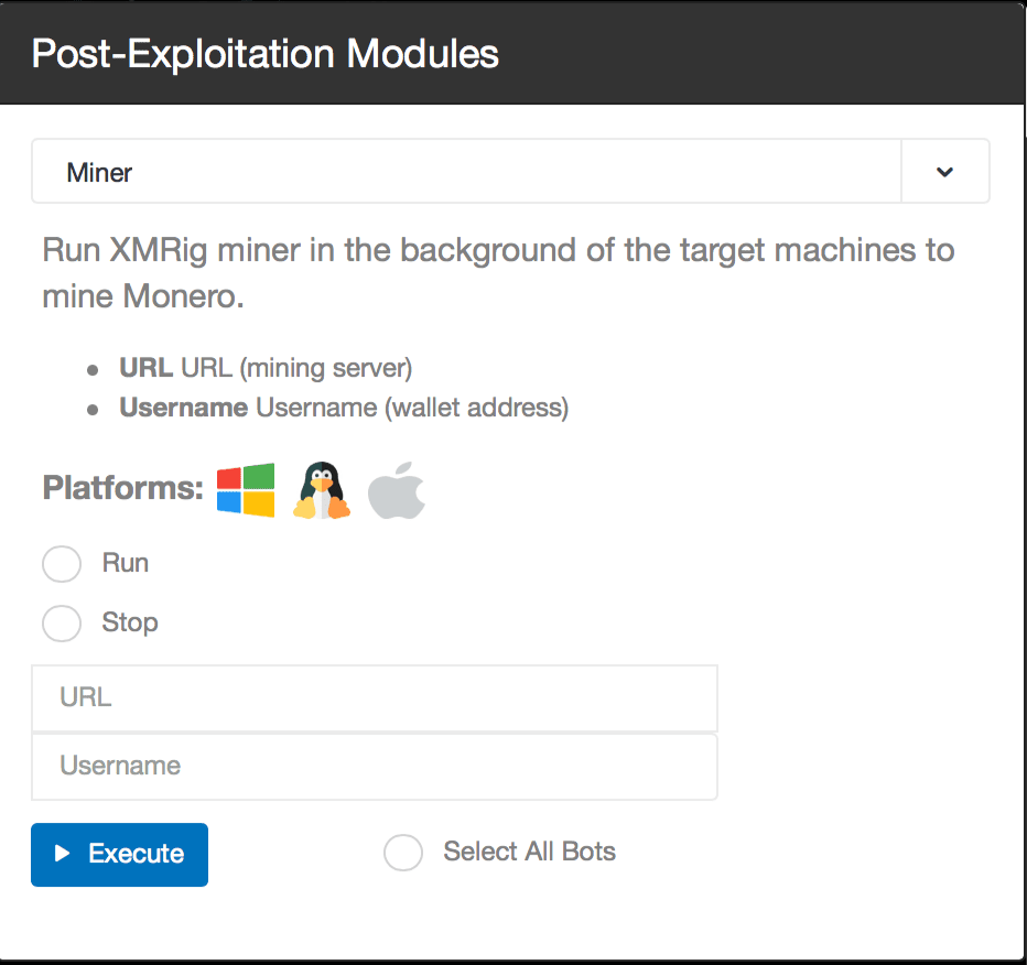 Post-Exploitation Modules by BYOB