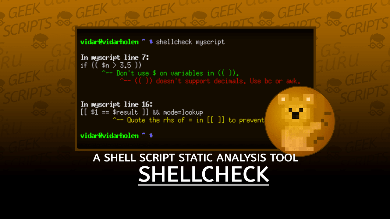 ShellCheck A Shell Script Static Analysis Tool