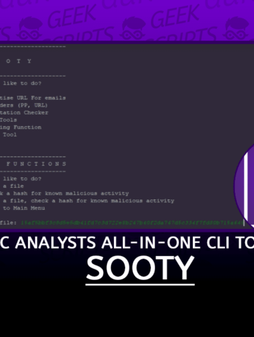 Sooty: SOC Analysts all-in-one CLI Tool to Automate Workflow