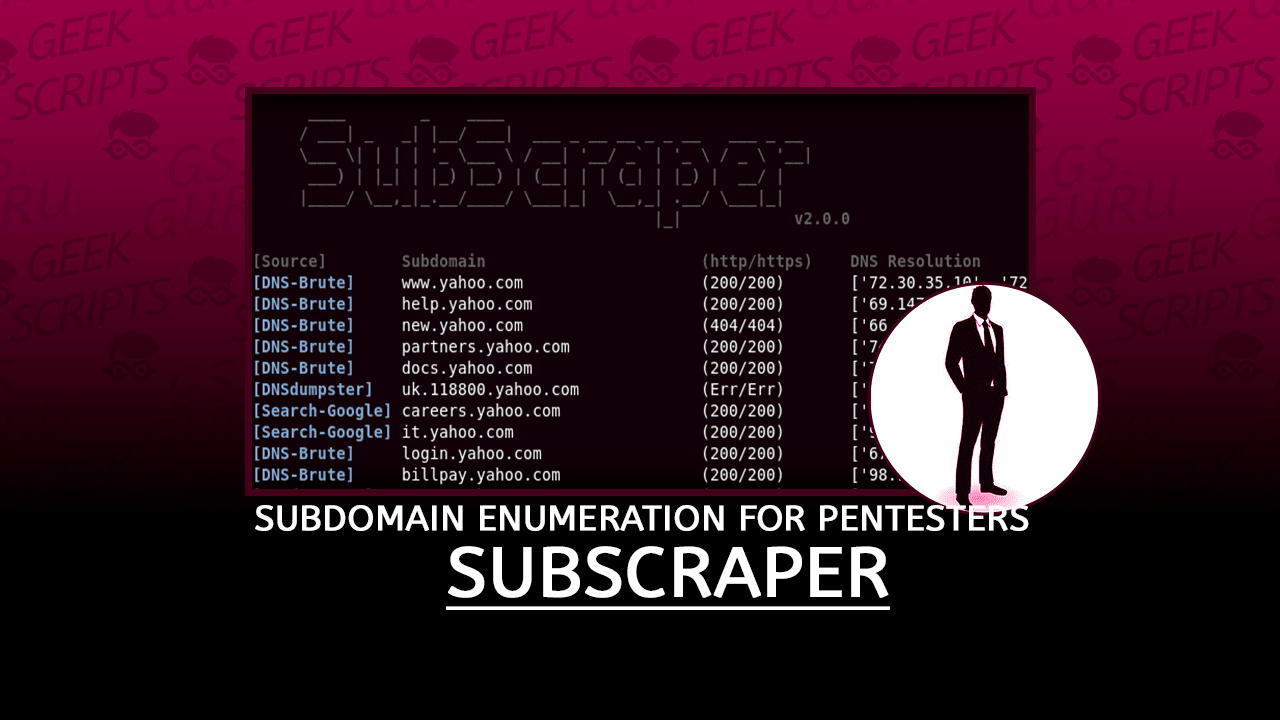 Subscraper Subdomain Enumeration for Pentesters