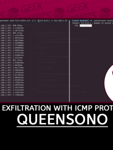 QueenSono Data Exfiltration with ICMP Protocol
