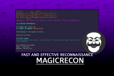 MagicRecon Fast, Simple and Effective Reconnaissance