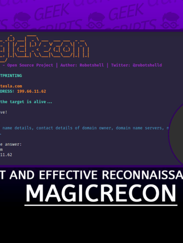 MagicRecon Fast, Simple and Effective Reconnaissance