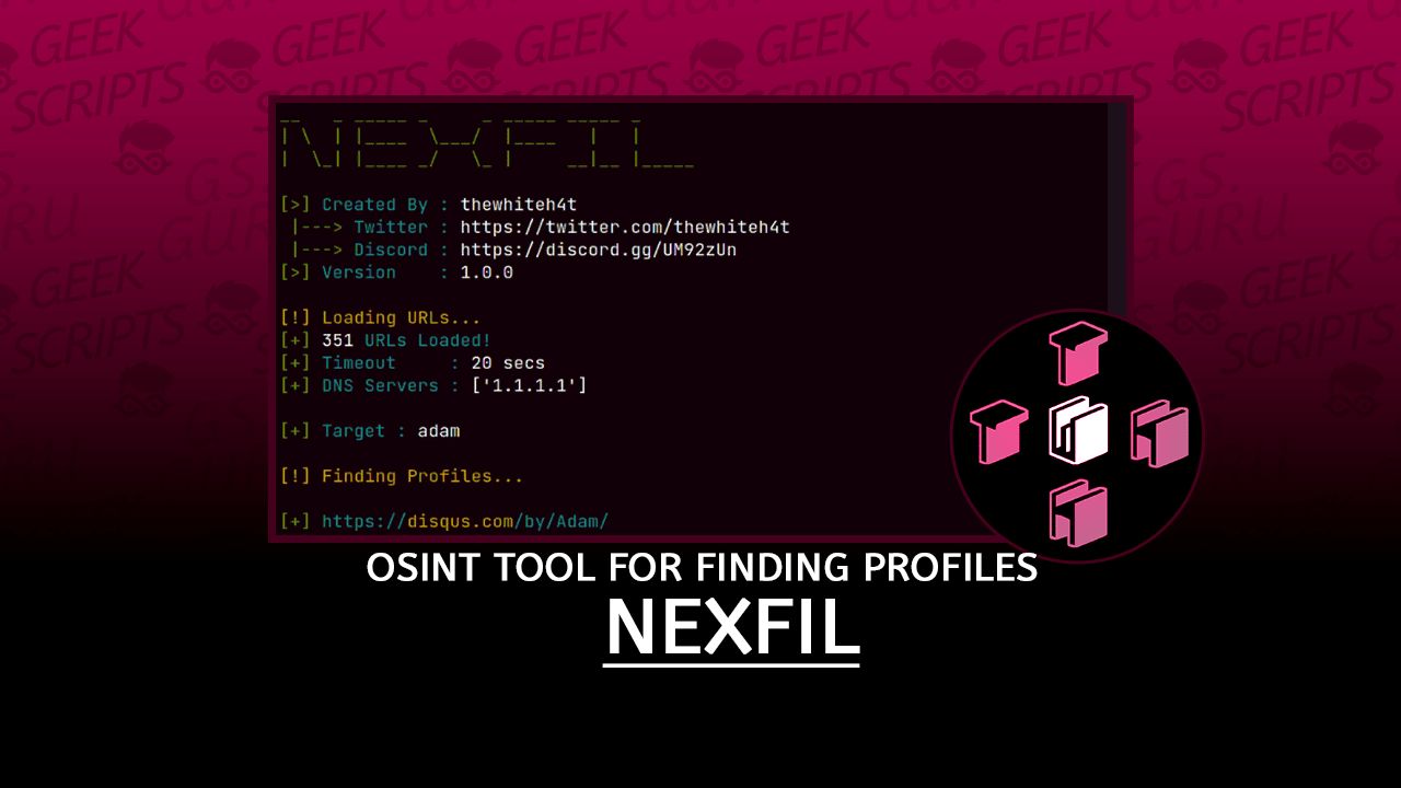 NExfil OSINT Tool for Finding Profiles by Username