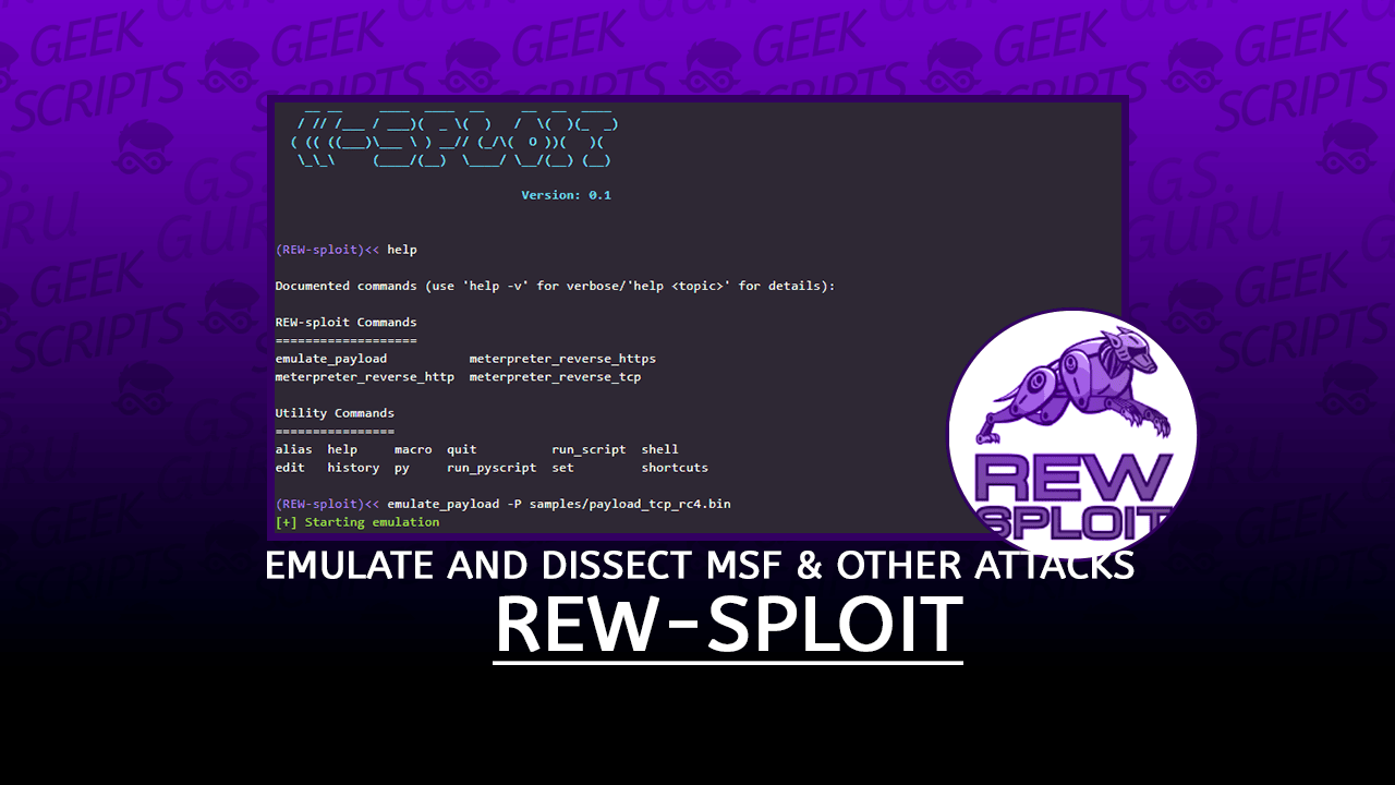 REW-sploit Emulate and Dissect MSF and other Attacks