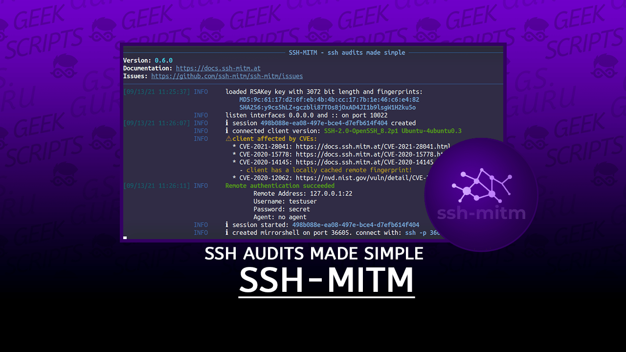 SSH-MITM SSH Audits Made Simple
