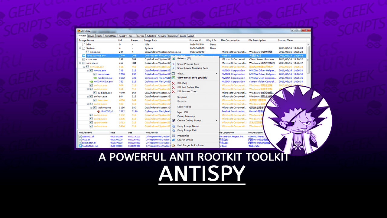 AntiSpy A Powerful Anti Rootkit Toolkit