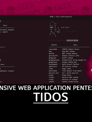 TIDoS The Offensive Web Application Penetration Testing Framework