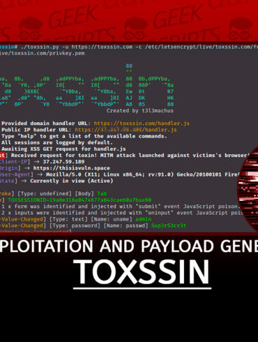 toxssin An XSS Exploitation Command-line Interface and Payload Generator