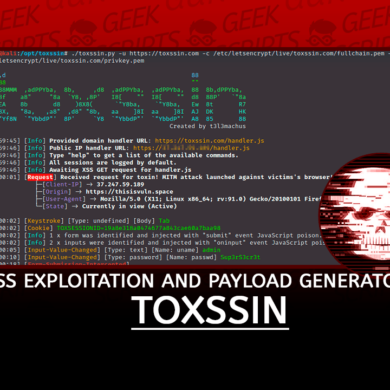 toxssin An XSS Exploitation Command-line Interface and Payload Generator