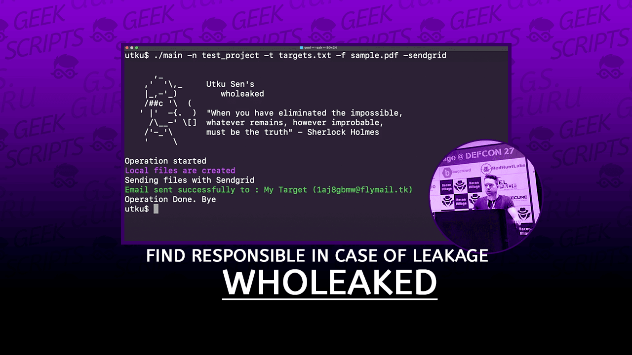Wholeaked Find the Responsible Person in Case of Leakage