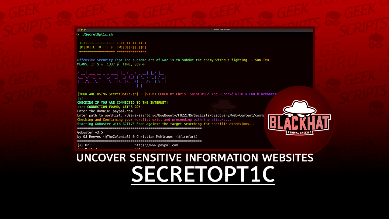 SecretOpt1c Uncover Sensitive Information in Websites