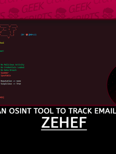 Zehef An OSINT Tool to Track Emails