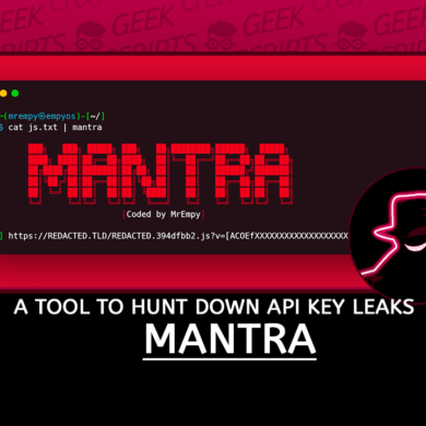 Mantra Hunt Down API Key Leaks in JS Files and Pages